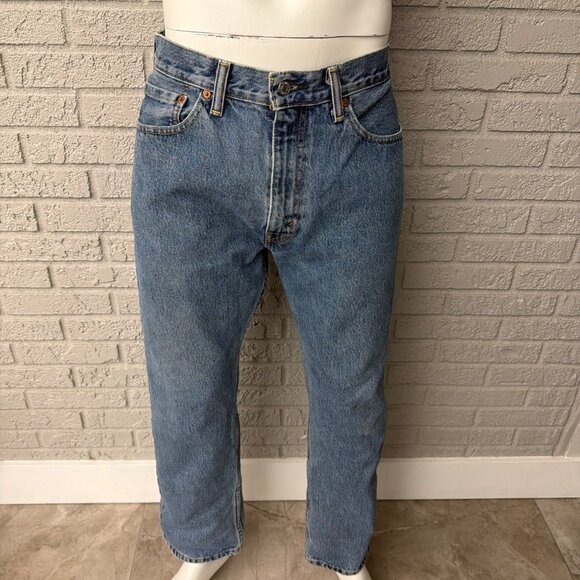 Levi 505 Straight Leg Denim Jeans Size 36 x 30 - Picture 1 of 6